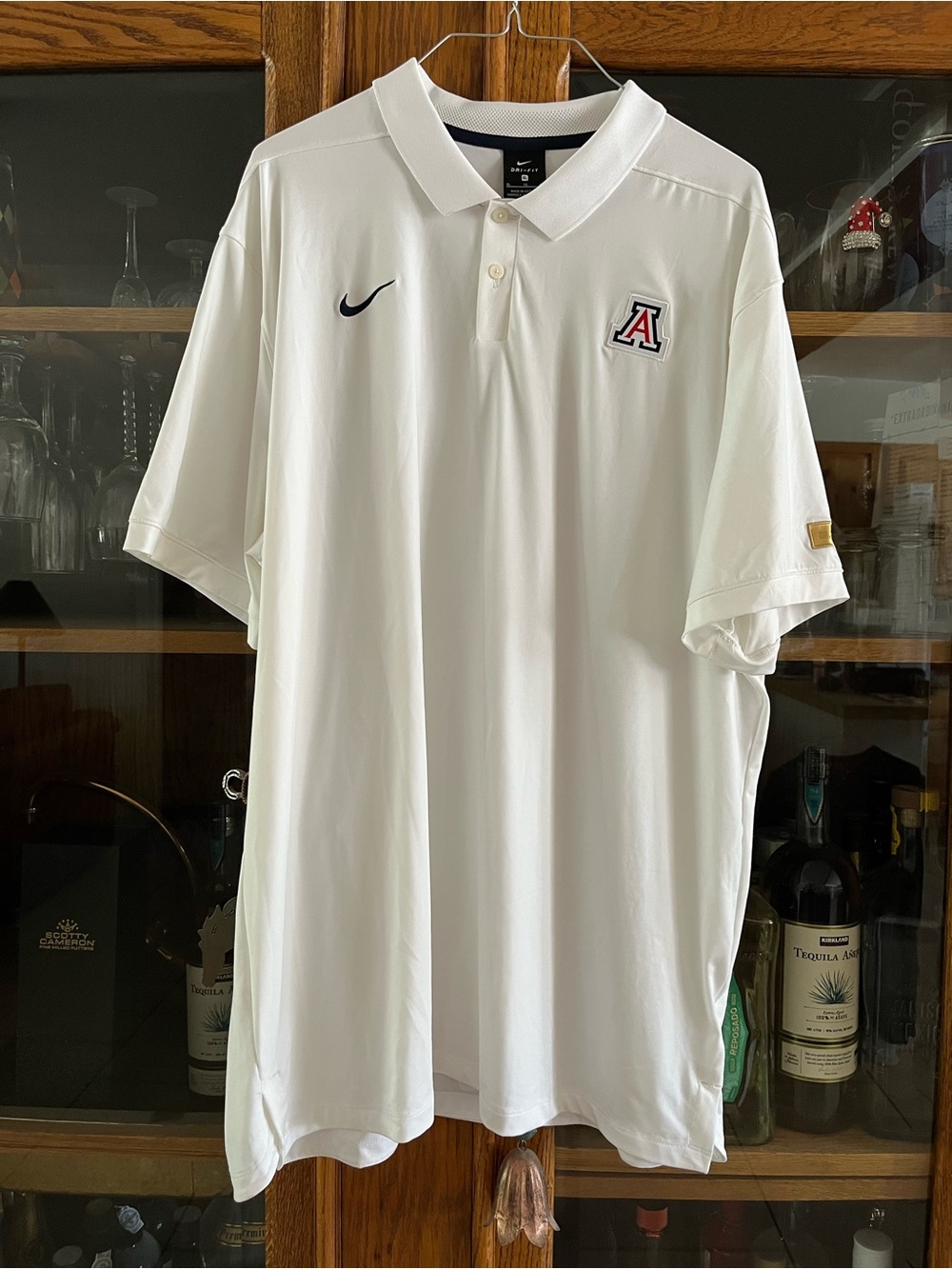 NWOT Nike Elite White University of Arizona Polo with Embroidered 'A'